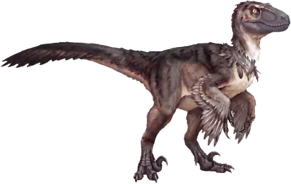 Nine, a Utahraptor, eighteen feet long and feathered.