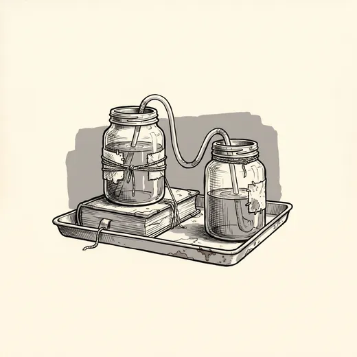 Ink drawing of the finished build.